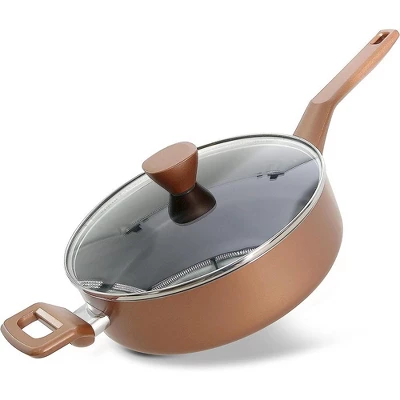 Nutrichef Saucepan Pot With Lid - Non-stick High-qualified Kitchen Cookware With See-through Tempered Glass Lids, 3 Qt