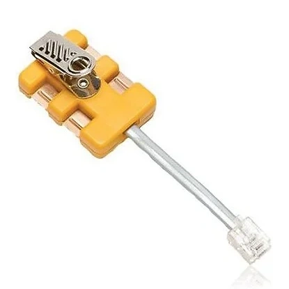 Fluke Networks Rj-11 Male 8-wire In Line Modular Adapter With K-plug Yellow
