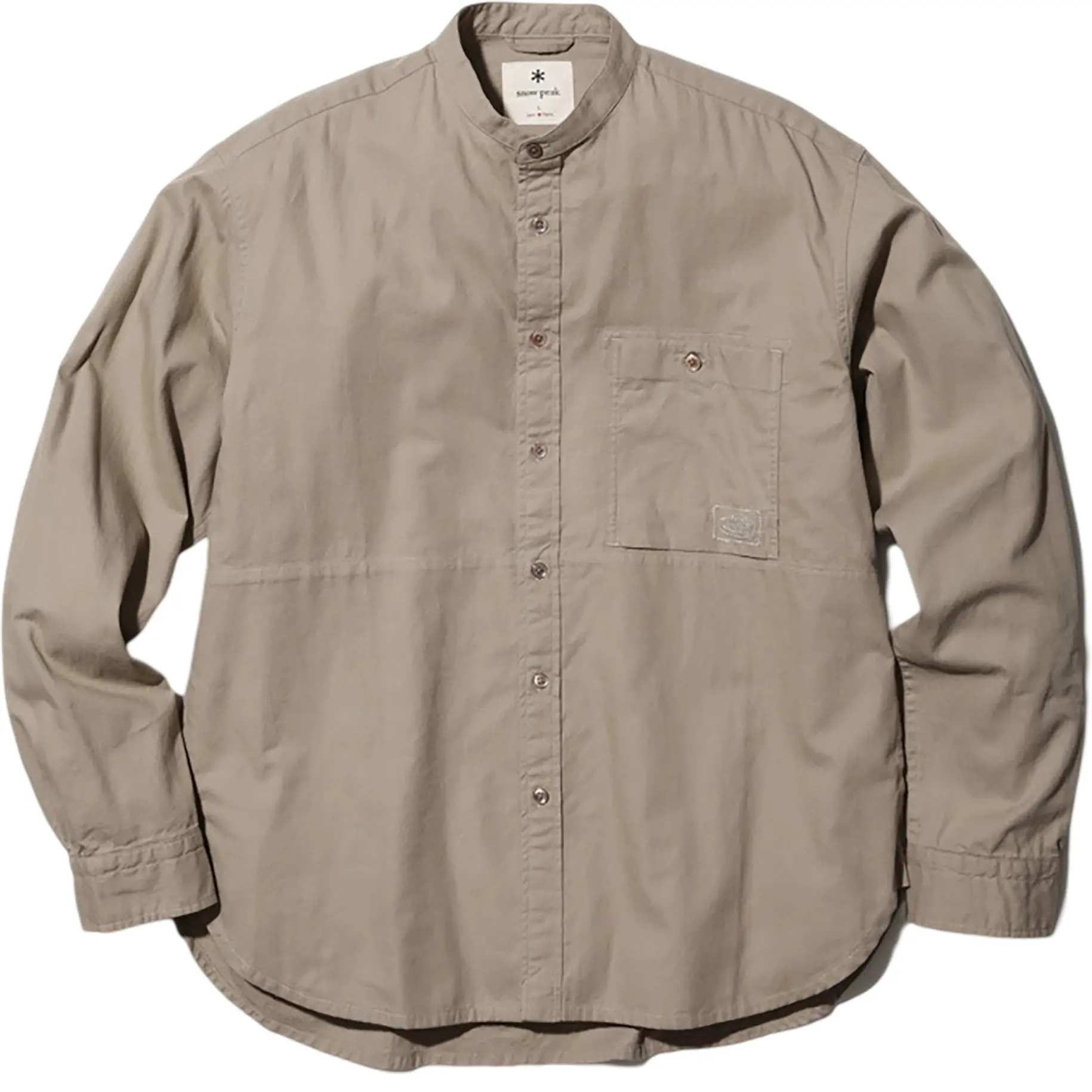 Organic Cotton Poplin Stand-collar Shirt - Men's