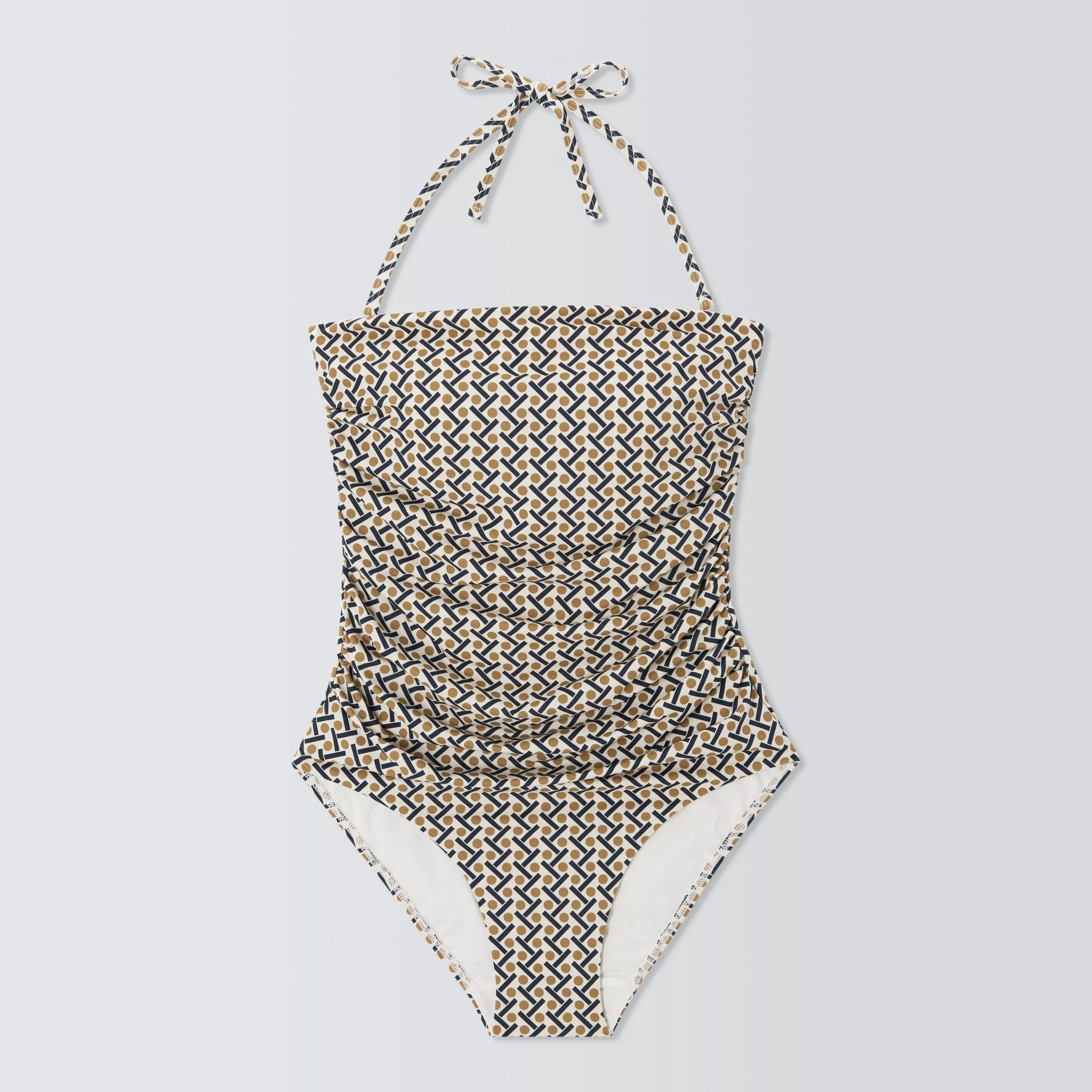 John Lewis Roma Geo Bandeau Swimsuit, Multi, 16