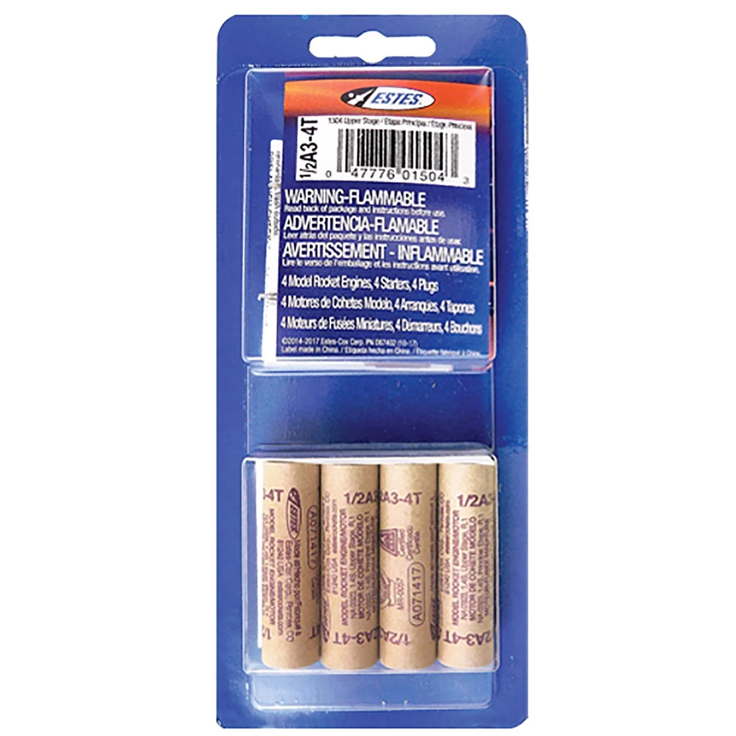 Model Rocket Engines Brown 4 Pc