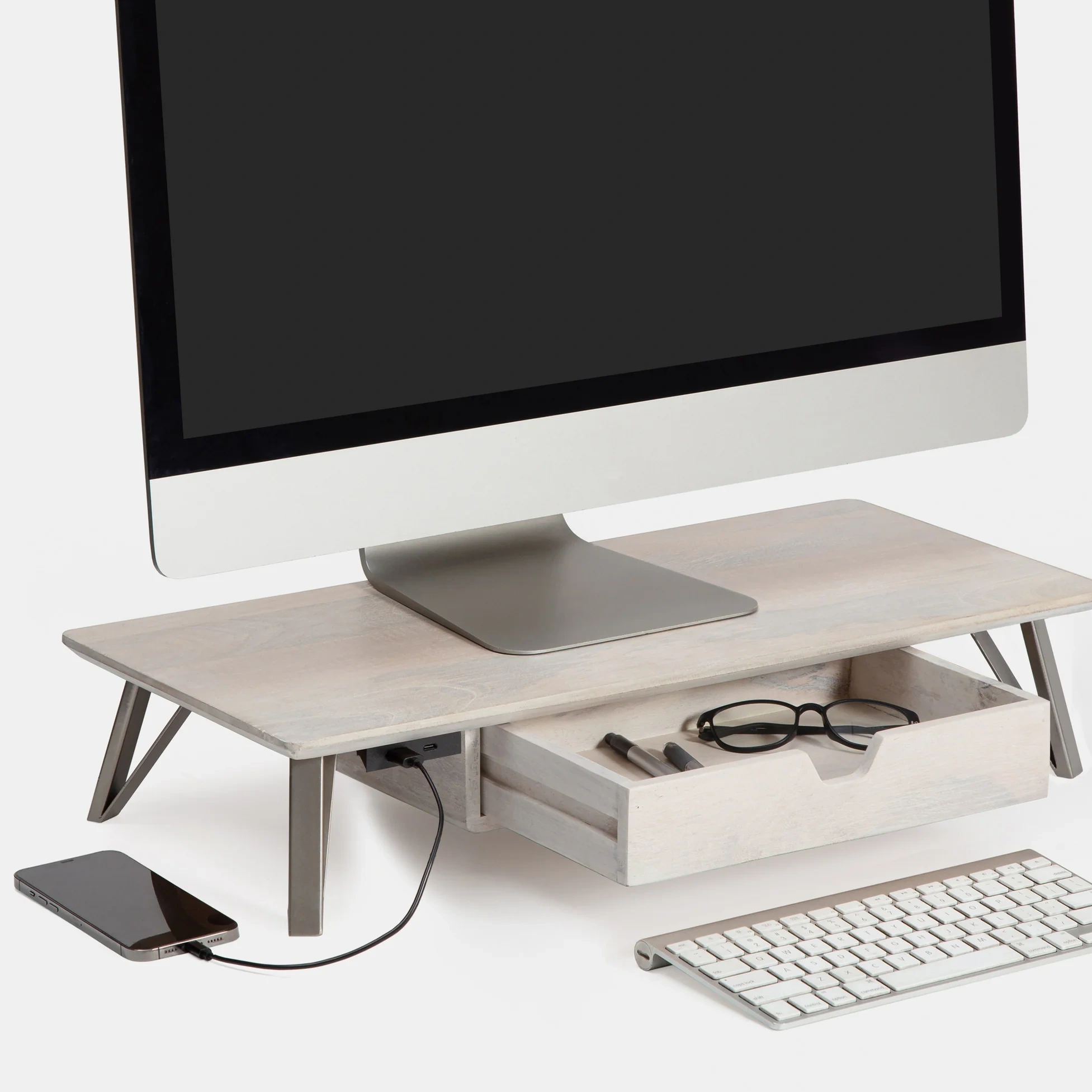Giacometti Monitor Stand With Drawer