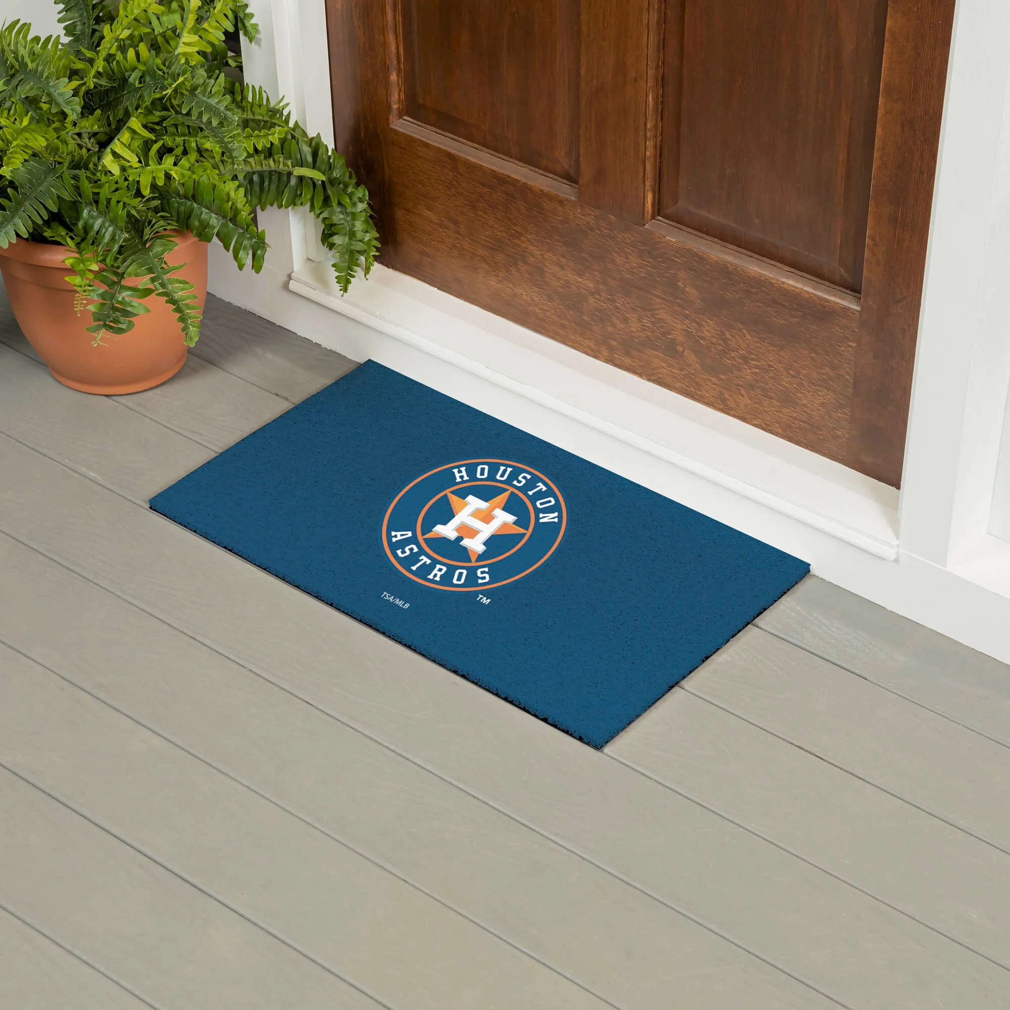 Houston Astros 28" X 16" Logo Indoor/outdoor Trapper Mat