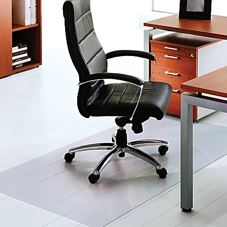 Floortex Ultimat Xxl Polycarbonate Rectangular Chair Mat For Hard Floors 60 X 60 Clear