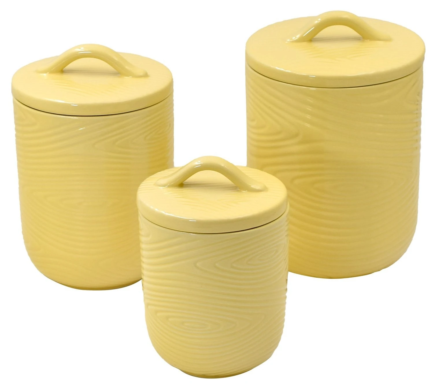 "as Is" Temp-tations Woodland S/3 1,2,3qt Canisters