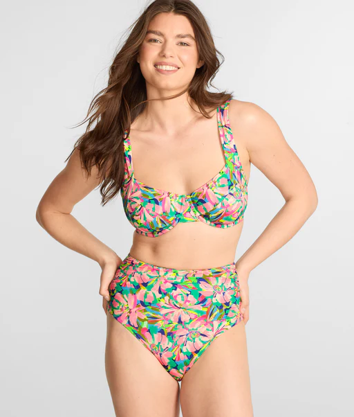 The Slimming High Leg Bikini Bottom - Everglade