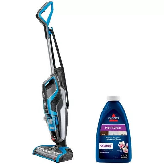 Bissell Crosswave Upright Hard Floor Vacuum Cleaner - Titanium & Blue