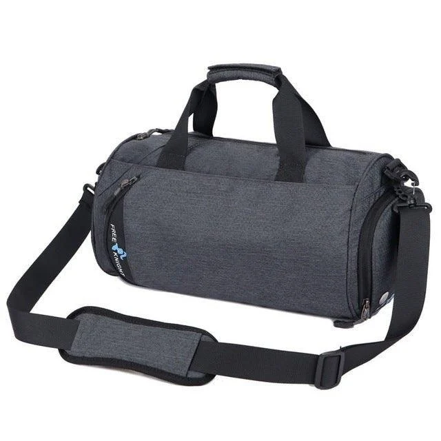 Simple Design Nylon Men Gym Bags - Deep Grey