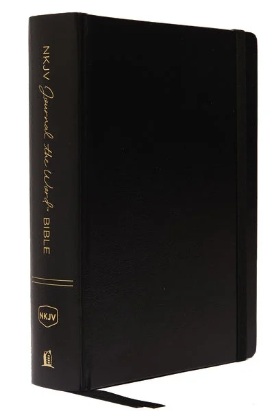 Nkjv, Journal The Word Bible, Large Print, Red Letter Edition: Reflect, Journal, Or Create Art Next To Your Favorite Verses - Hardcover Large Print/black