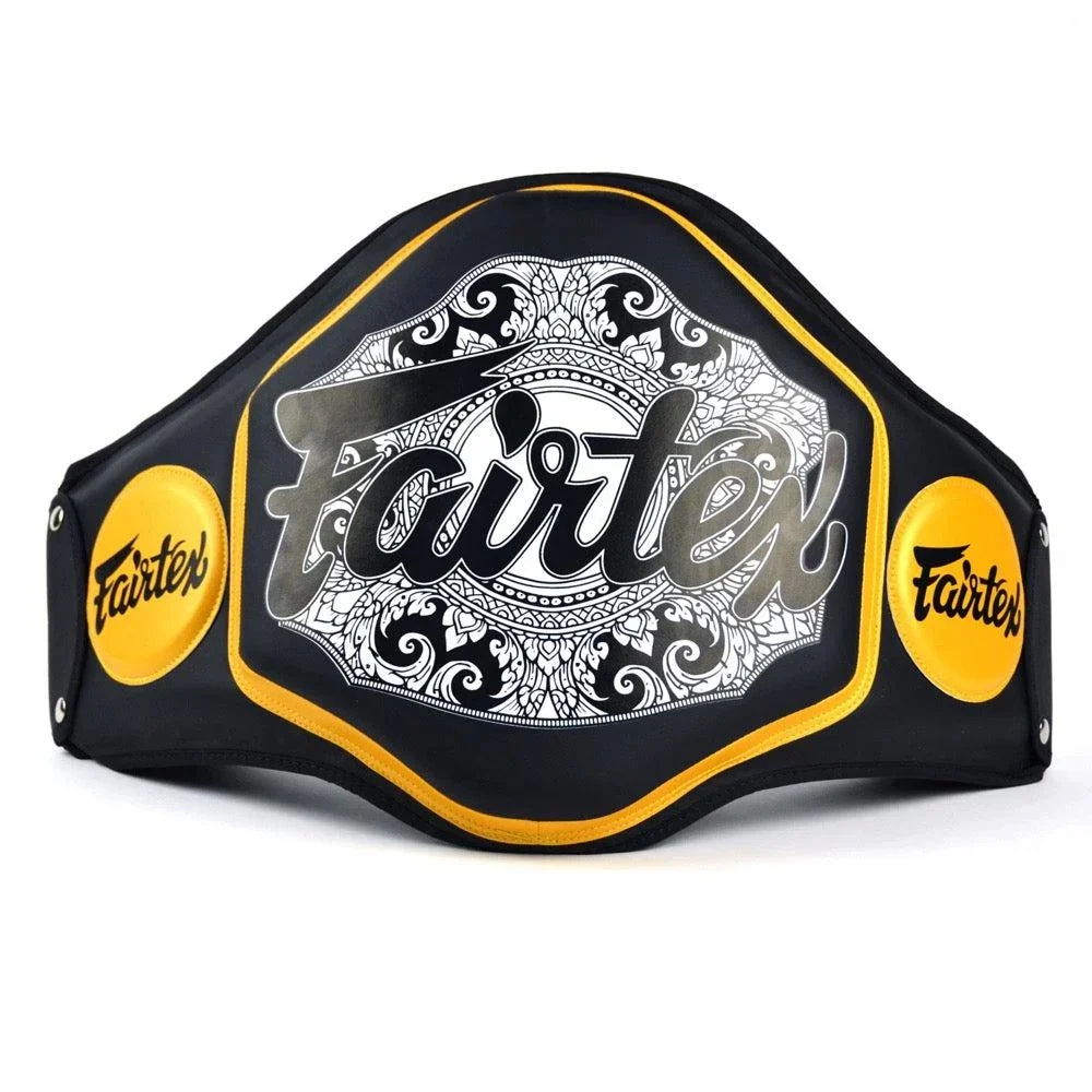 Fairtex Bpv3 Microfiber Belly Pad Black-black & Gold