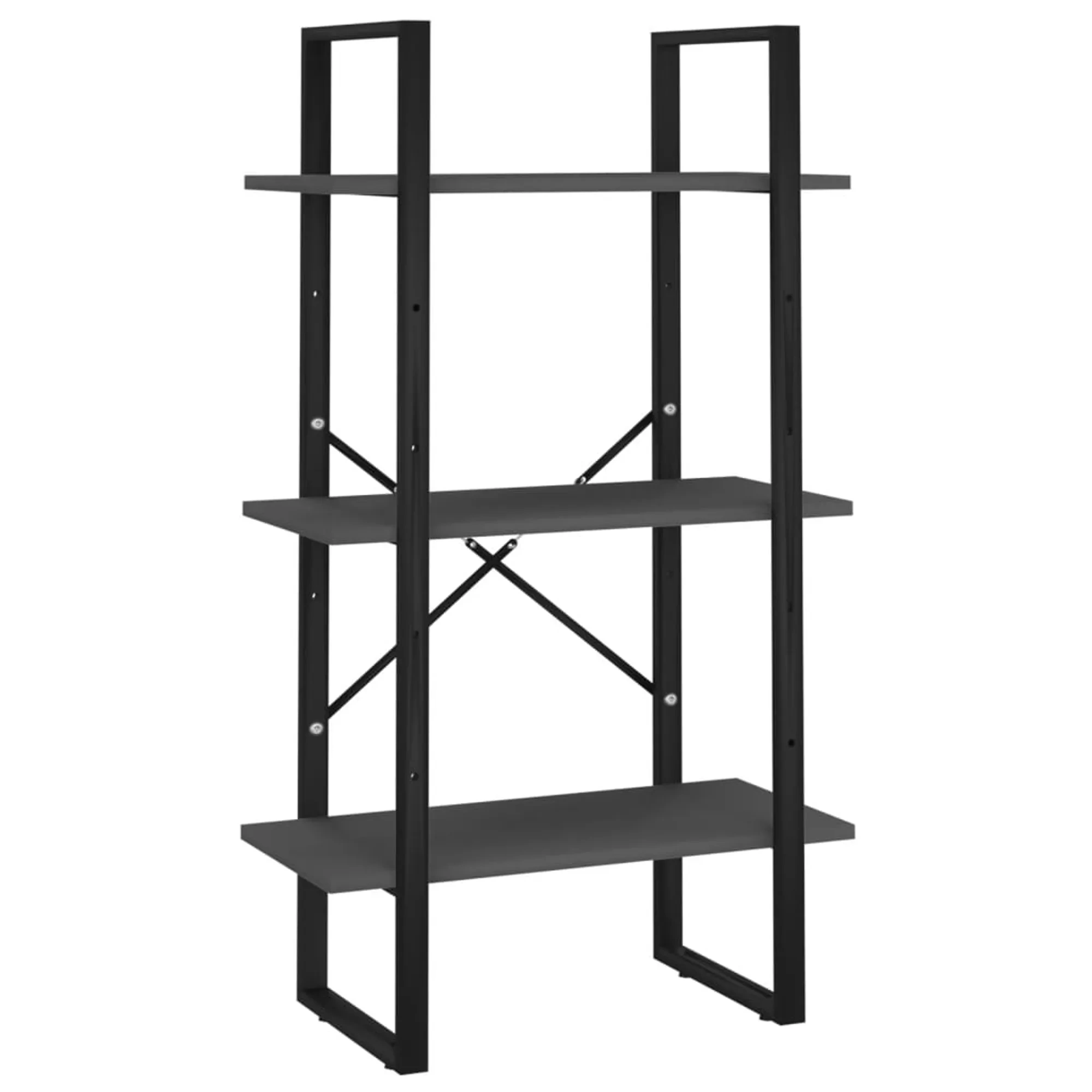 Storage Shelf Grey 60x30x105 Cm Engineered Wood