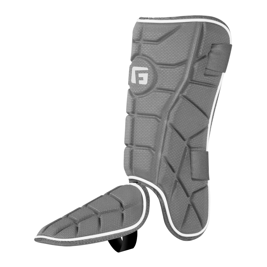 Elite Baseball Batter's Leg Guard (youth) - Gray/left-handed Hitter