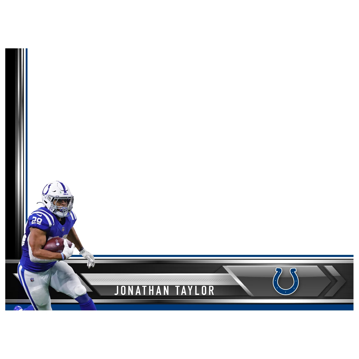 Indianapolis Colts - Jonathan Taylor - Dry Erase Whiteboard - Official Nfl - Reusable Vinyl Wall Decal - Medium (34"w X 26"h)