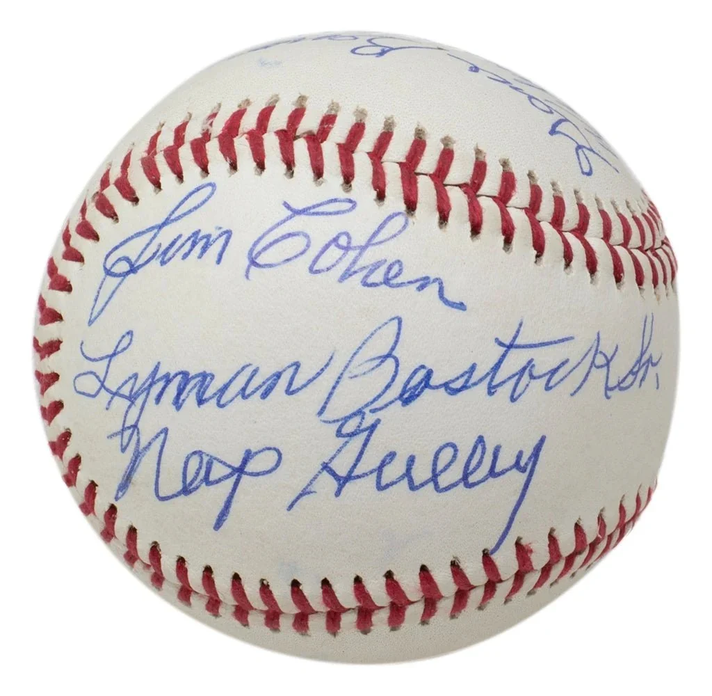Negro League Legends Multi Signed Baseball 7 Signatures Bas Aa13299