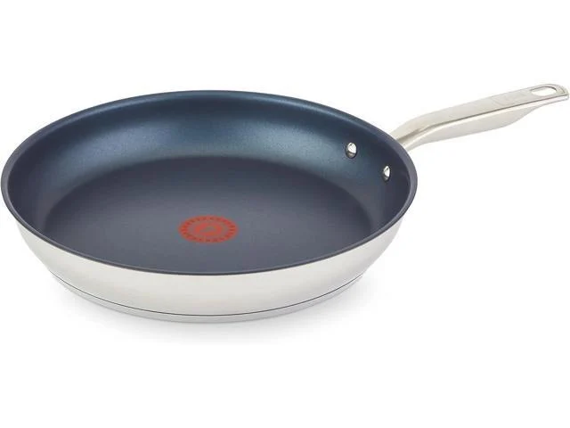 T-fal Platinum Stainless Steel Fry Pan 12 Inch Induction Oven Safe Up To 500f Cookware, Pots And Pans, Dishwasher Safe Silver
