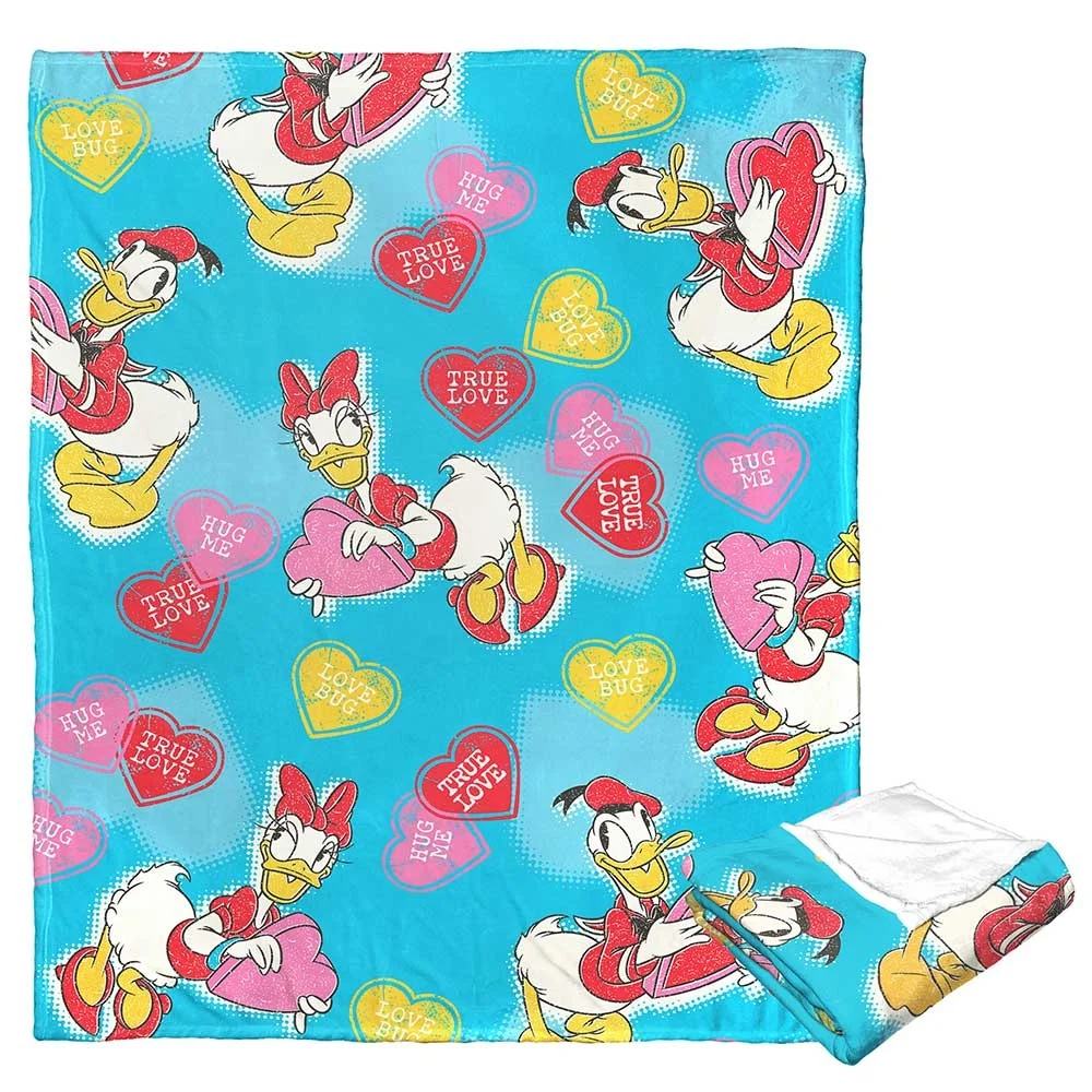 Disney Donald Duck Donald & Daisy True Love Silk Touch Throw Blanket 50x60 Inches