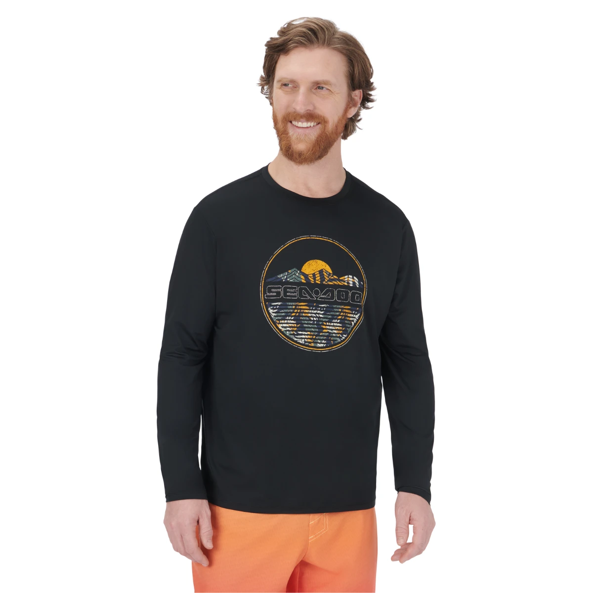 Sea-doo Men's Uv Protection Printed Long Sleeve Shirt