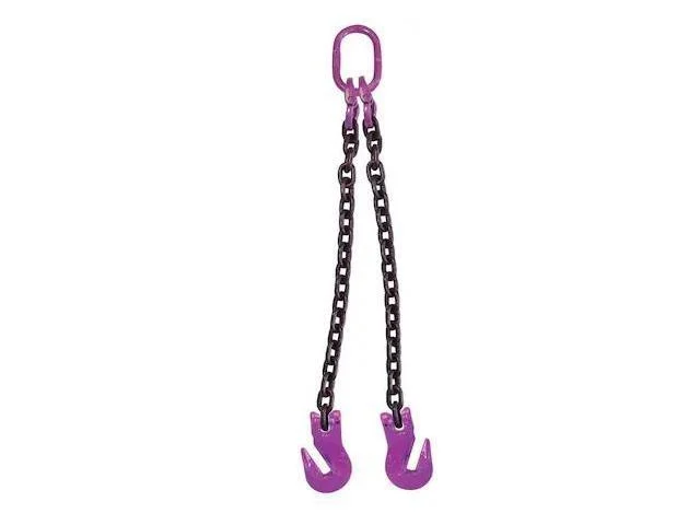 Us Cargo Control 38g100dog-4 3/8" X 4' - 2 Leg Chain Sling W/ Grab Hooks -