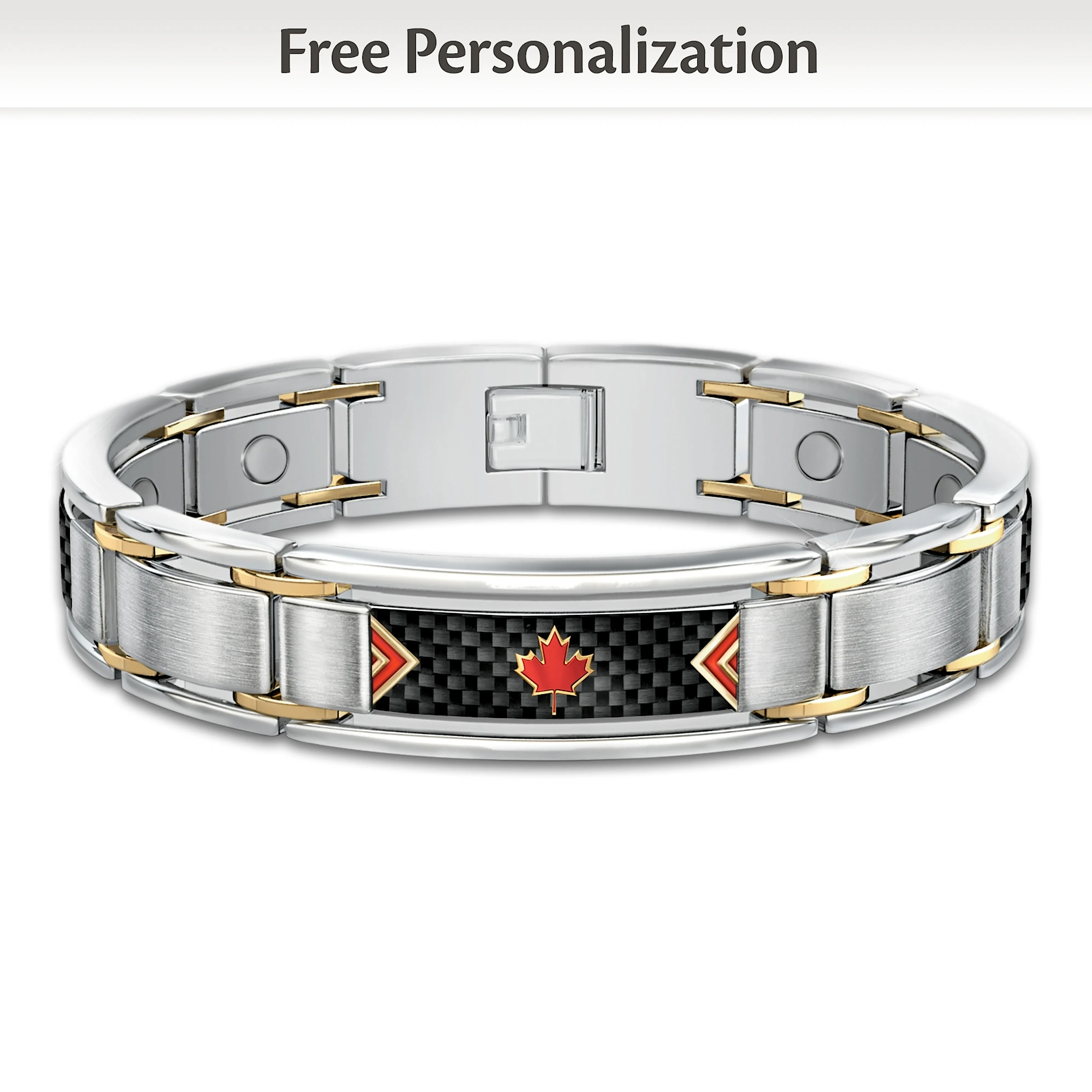 Patriotic Mens Bracelets Personalized Canada Proud