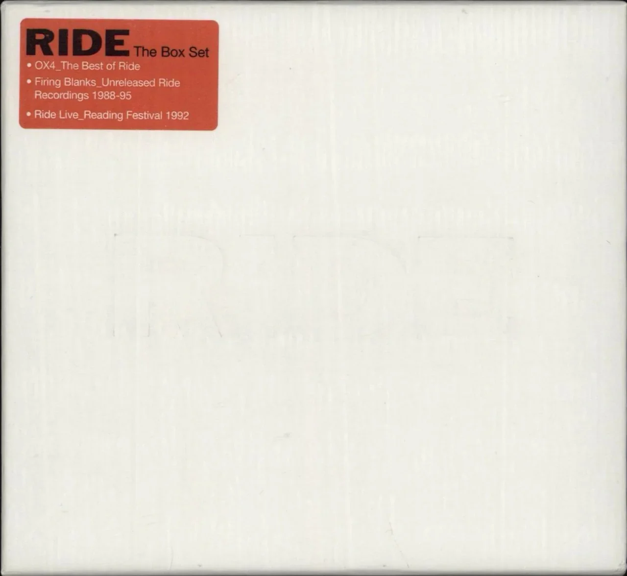 Ride Box Set - Hype Stickered Uk Cd Album Box Set