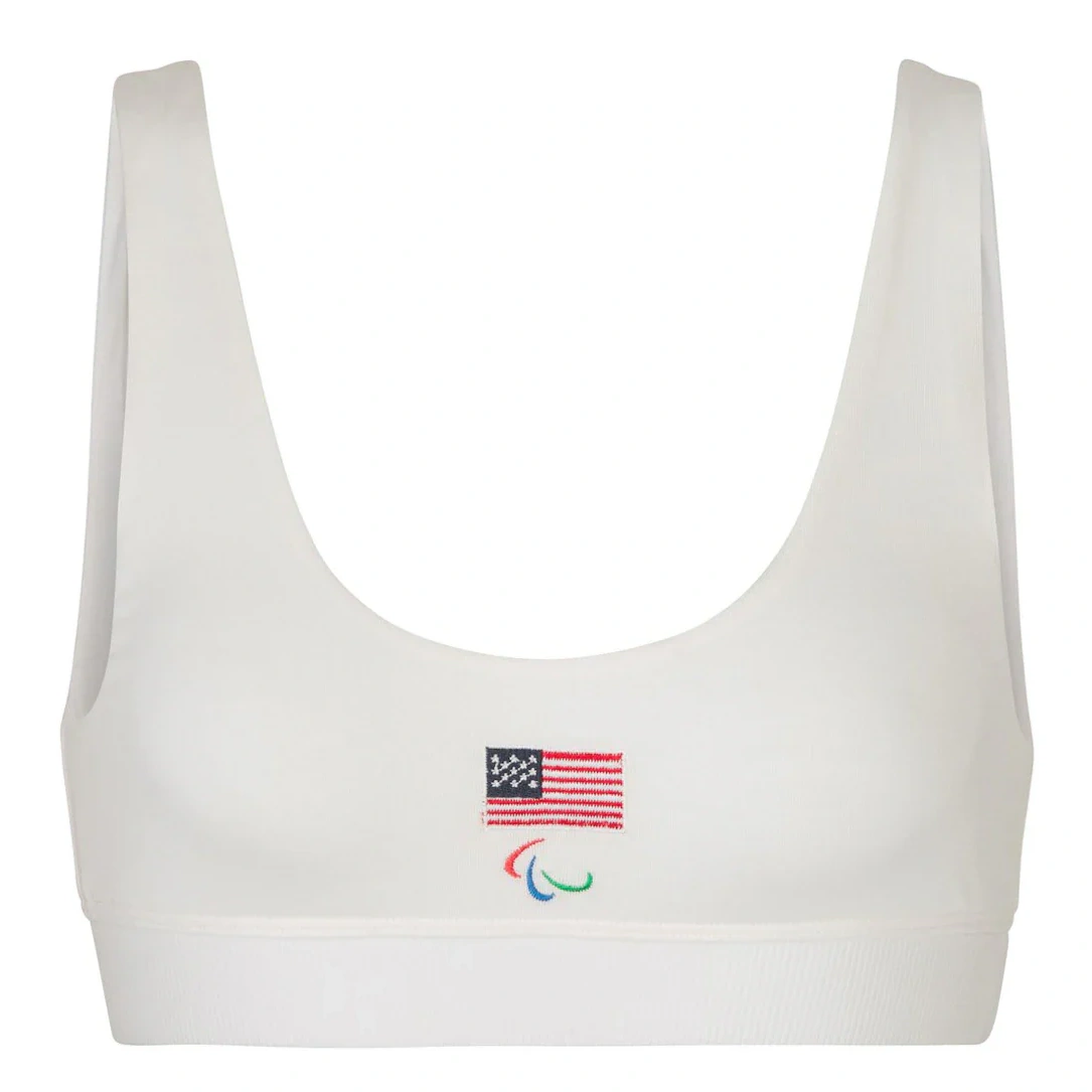 Skims Paralympic Capsule Sleep Bra White Xs