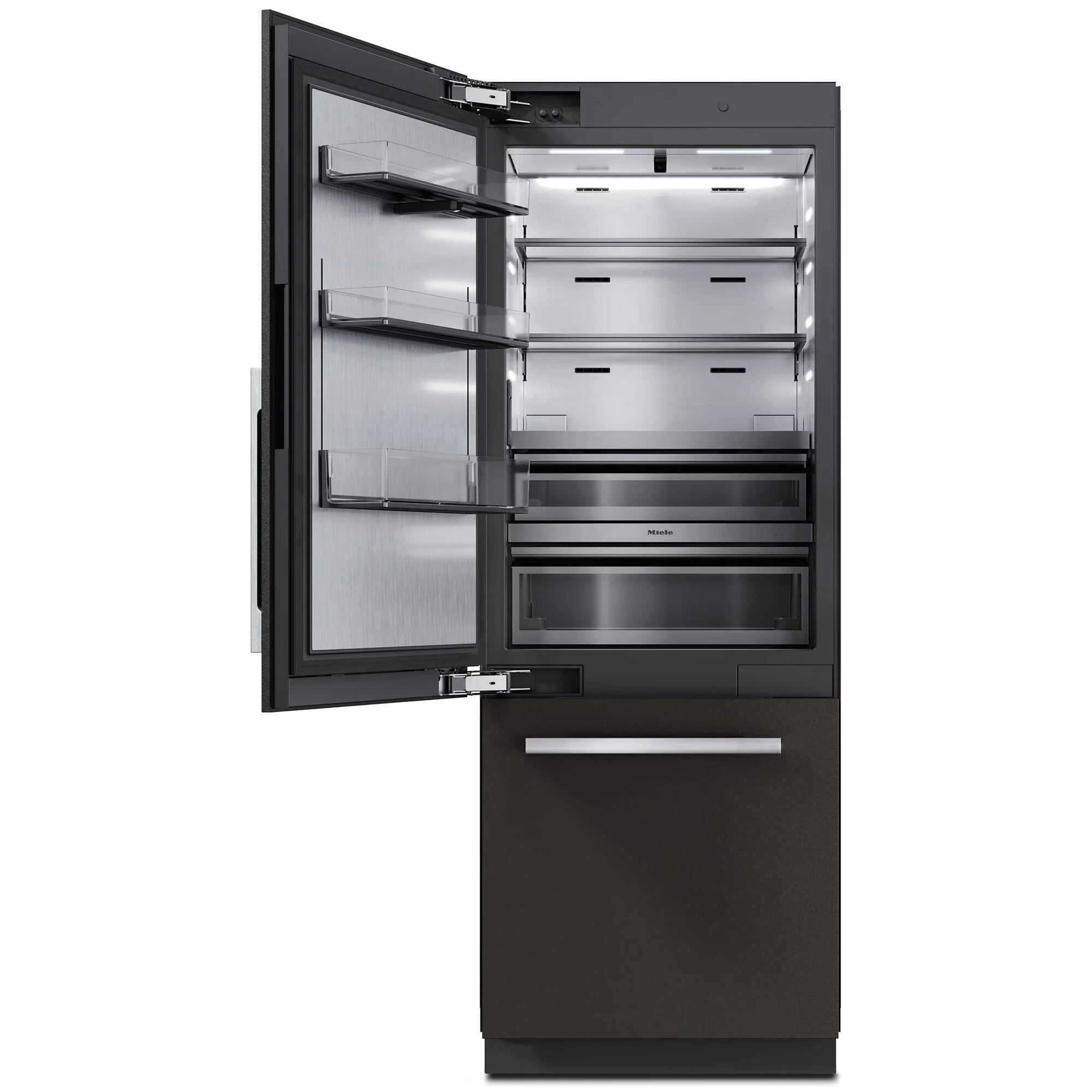 Miele Mastercool Series 30 In. 16.5 Cu. Ft. Built-in Smart Counter Depth Bottom Freezer Refrigerator With Internal Water Dispenser - Custom Panel Ready