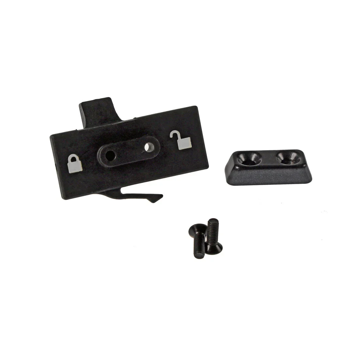 Lock Slide With Hardware - Black Metallic