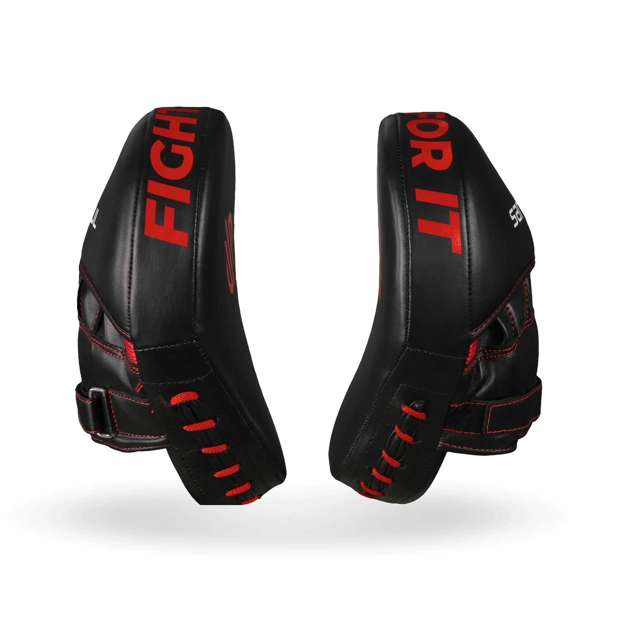 Essential Curved Punch Mitts - Black/red