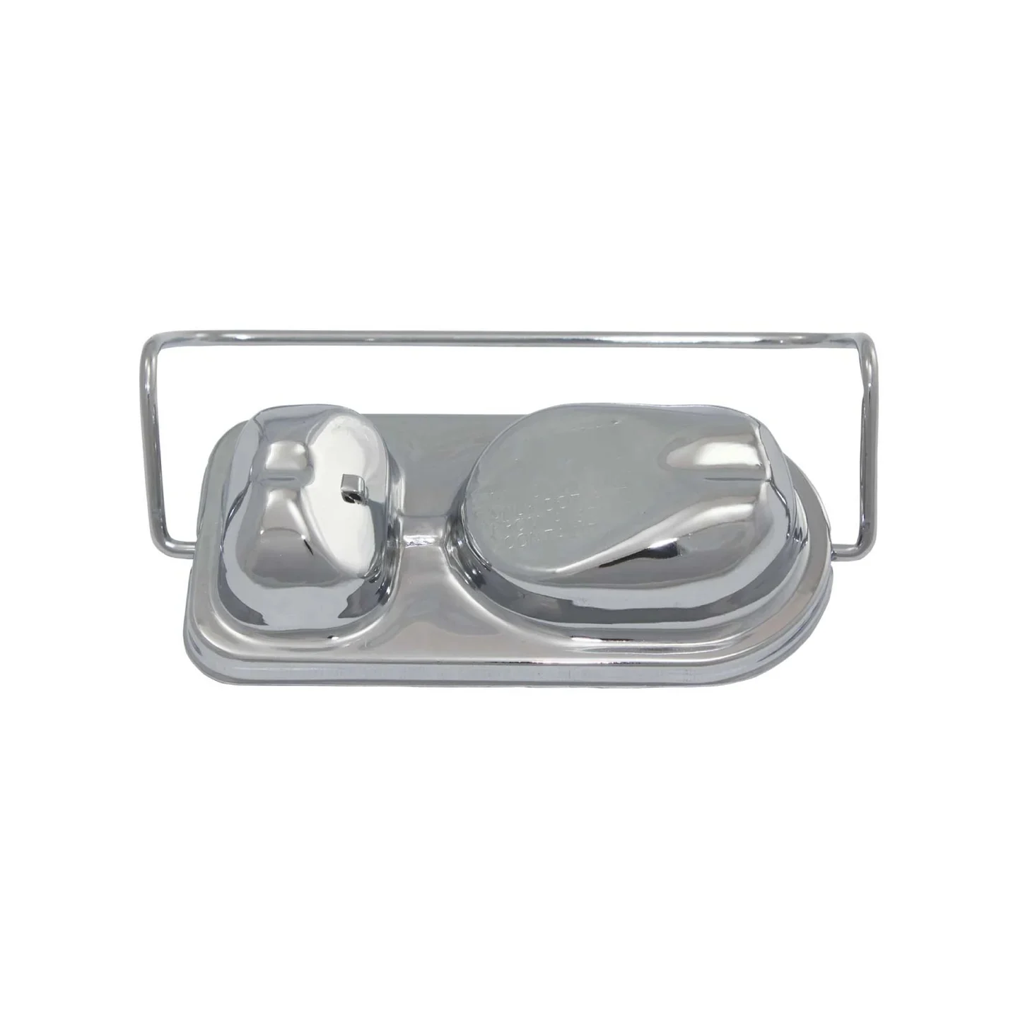 Ford / Amc Chrome Steel 2 3/4" X 5 3/4" Single-bail Master Cylinder Cover