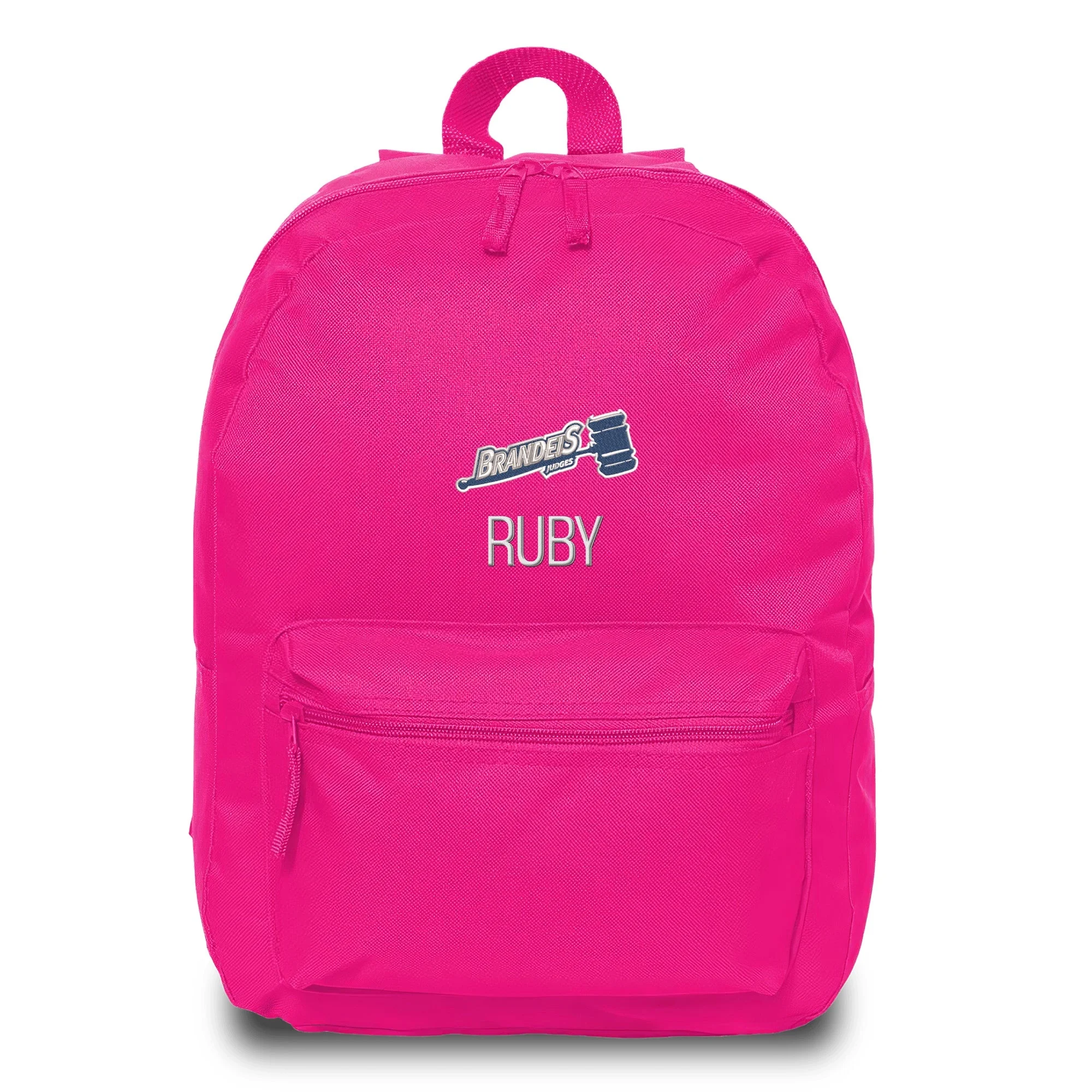 Personalized Brandeis Judges Backpack - Pink