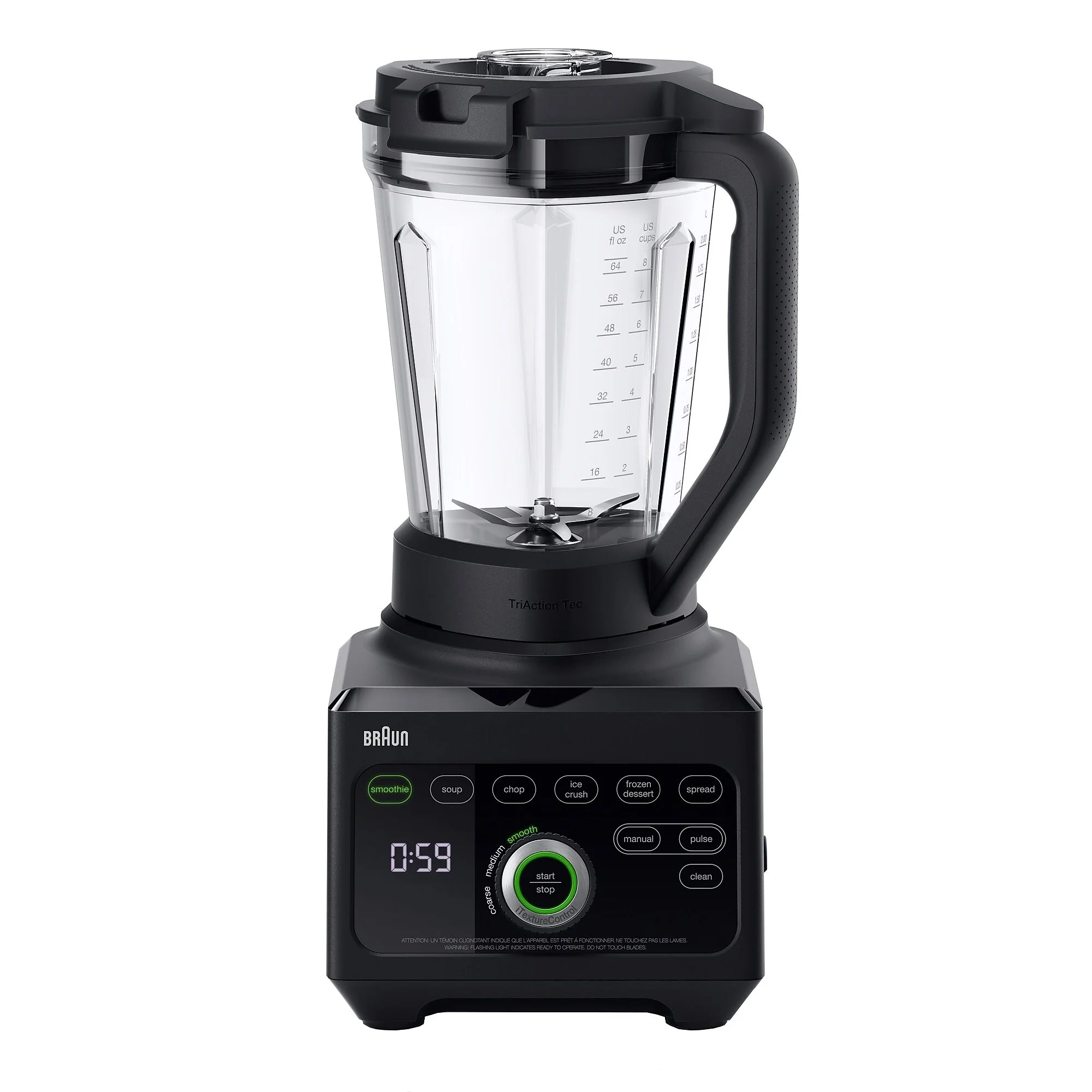 Braun Triforce Power Blender With Smoothie2go Bottle, Jb9041bk