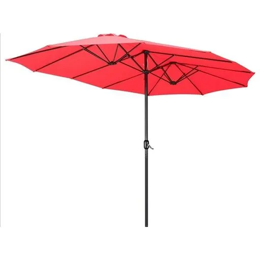 Yescom Umbrella 15 X 9 Ft Patio Double-sided Patio Umbrella - Red