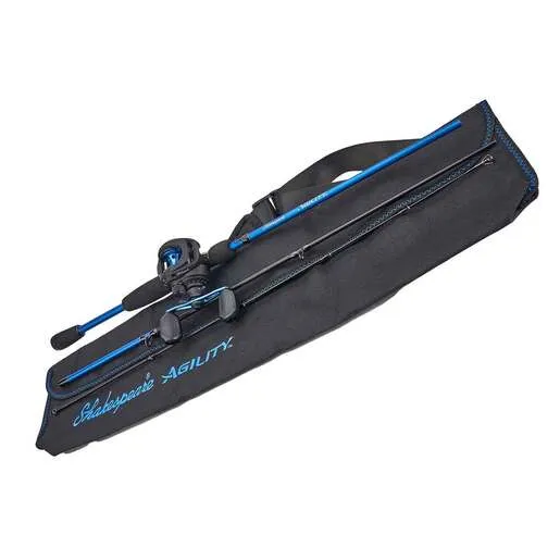 Shakespeare Agility Travel Baitcast Casting Combo - 6ft 6in, Medium Power, 3pc