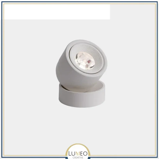 Spot Plafonnier Led Orientable | Design Compact & Coloré - 10w/blanc/blanc Chaud