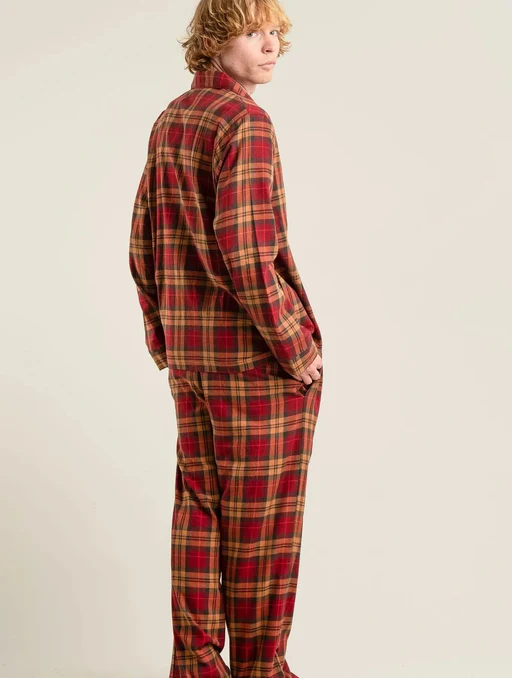 Jim Jam Men's Organic Cotton Pyjama Set | Berry
