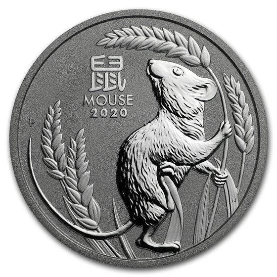 2020 Australia 1 Oz Platinum Lunar Mouse Bu (series Iii)