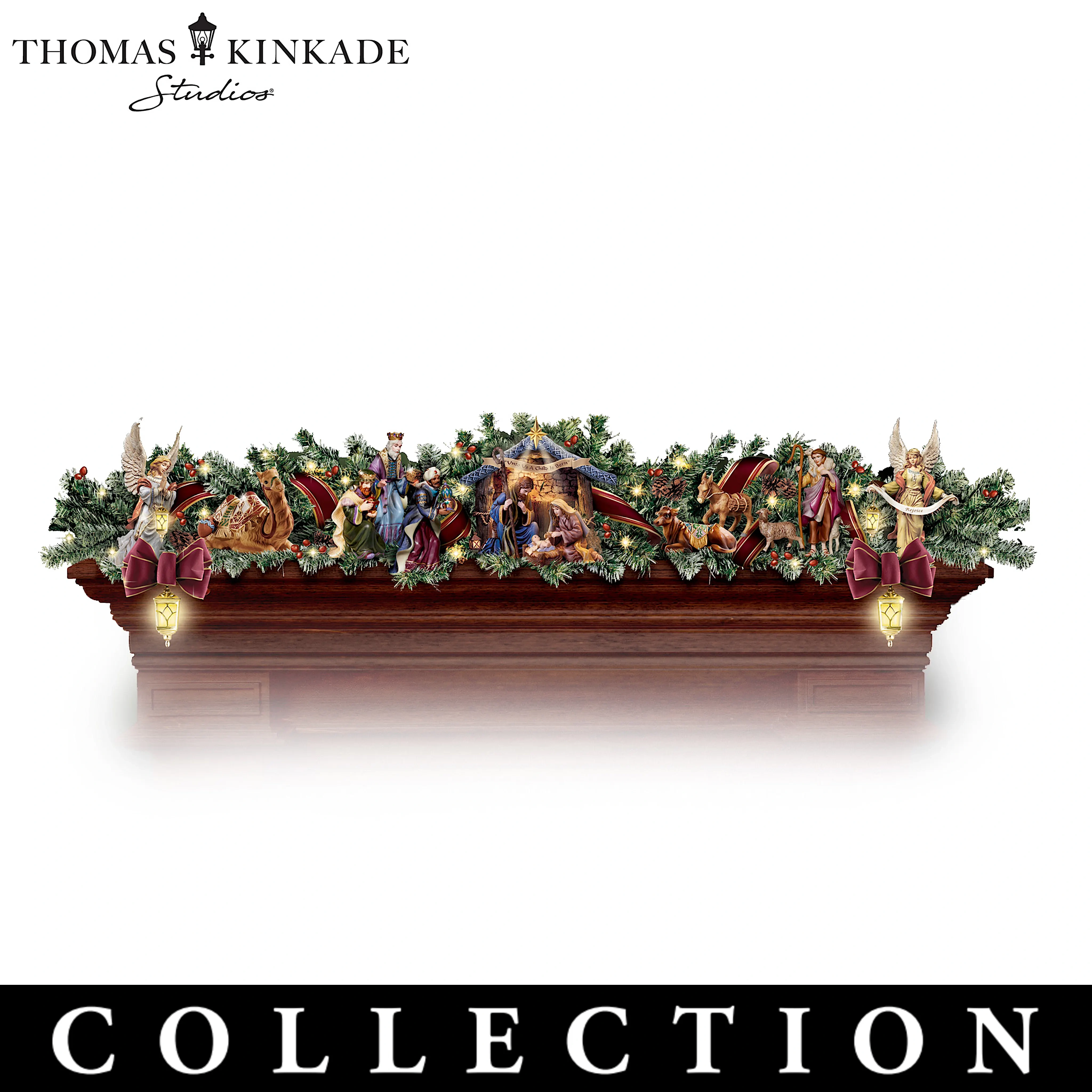 Thomas Kinkade Illuminated "nativity Story" Garland