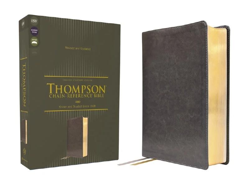 Esv, Thompson Chain-reference Bible, Red Letter - Leathersoft™/dark Gray/no