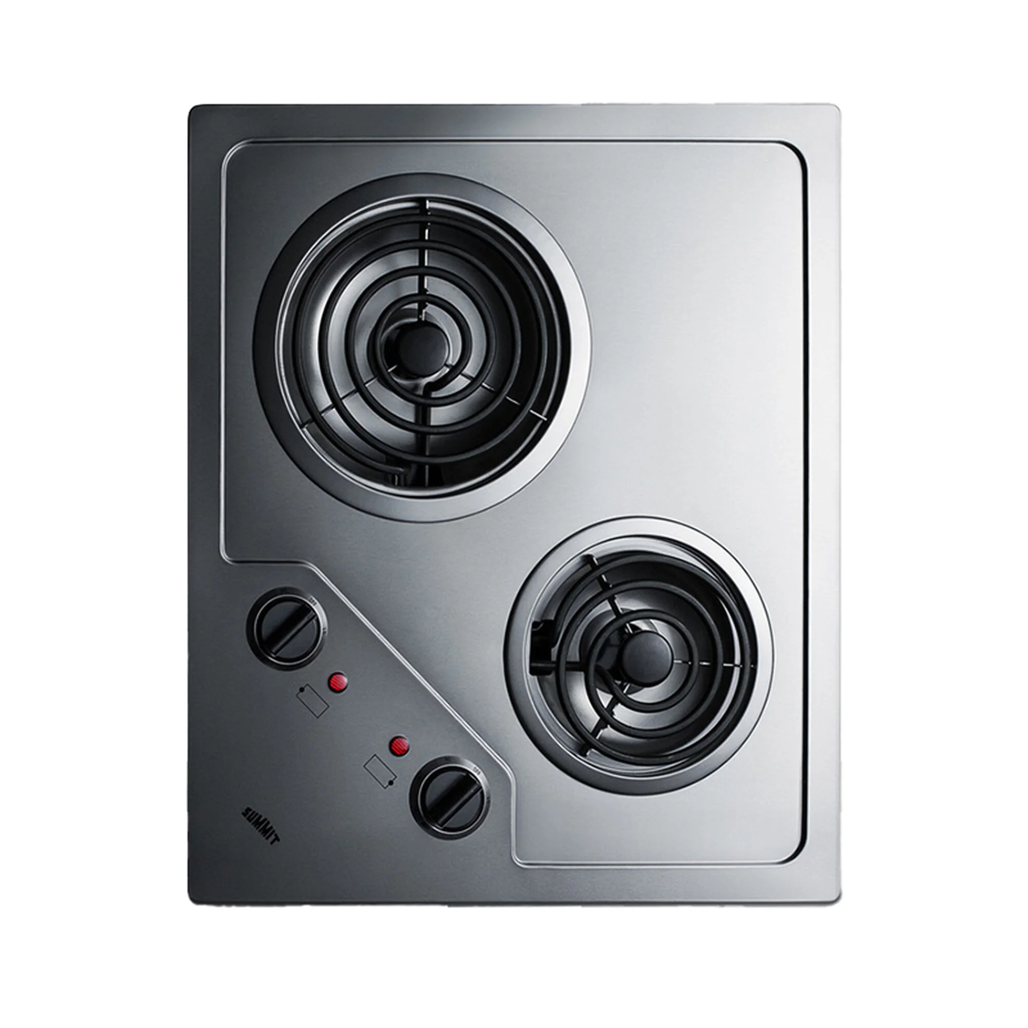 Summit 21 In. 2-burner Electric Cooktop - Stainless Steel