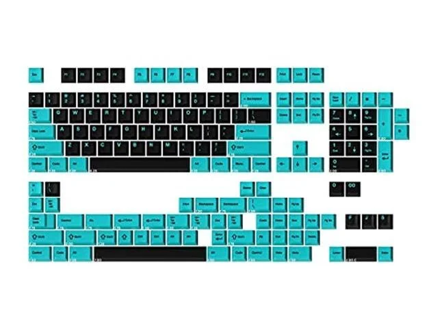 Drop + Mito Gmk Pulse Custom Mechanical Keyboard Keycap Set - 163-keys, Doubleshot, Cherry Profile, For 40%, 60%, 65%, Tkl, 1800 Layouts, Etc. (base Kit),turquoise