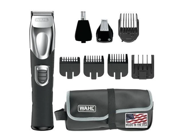 Wahl Usa Rechargeable Lithium Ion All In One Beard Trimmer For Men With Detail And Ear & Nose Hair Trimmer Attachment Model 9854-600b