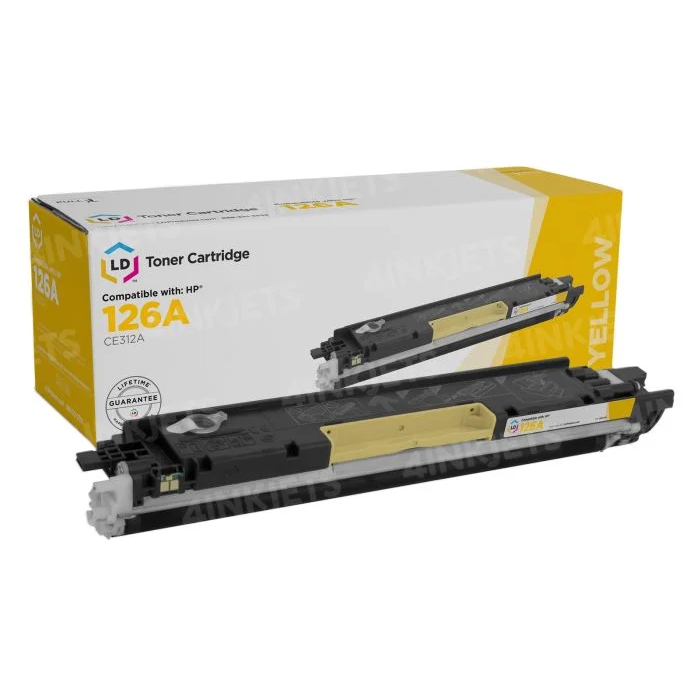 Ld Remanufactured Ce312a / 126a Yellow Laser Toner For Hp