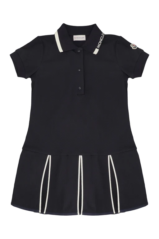 Moncler Kids Cotton Pique Polo Dress