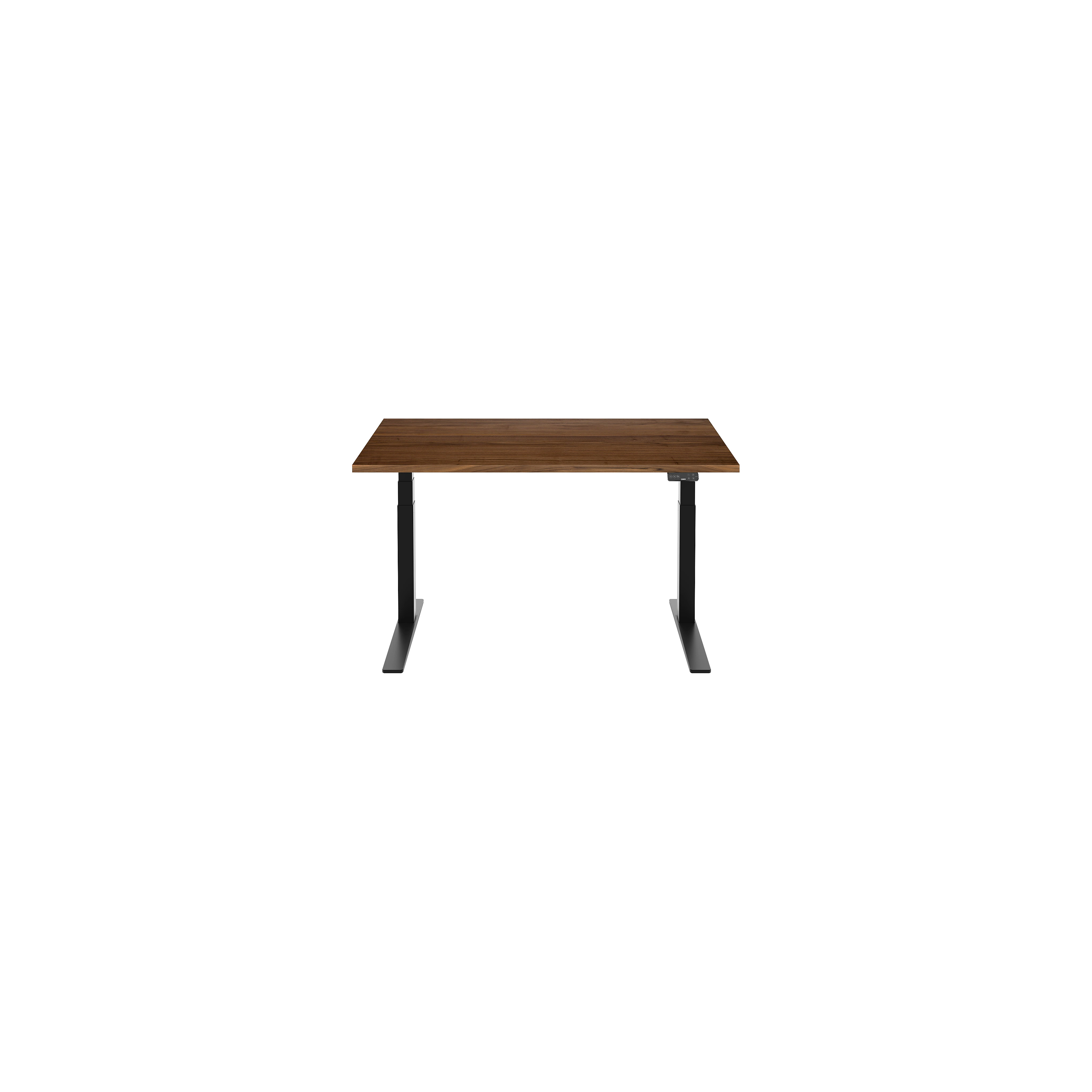 Flexispot E7 Pro 60"w Electric Adjustable Standing Desk, Black Walnut/black