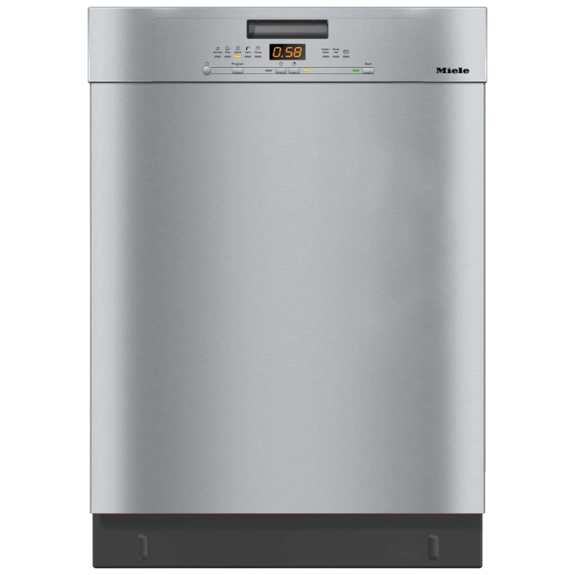 Miele 24 In. Front Control Dishwasher With 44 Dba Sound Level, 3rd-rack & Pocket - Clean Steel