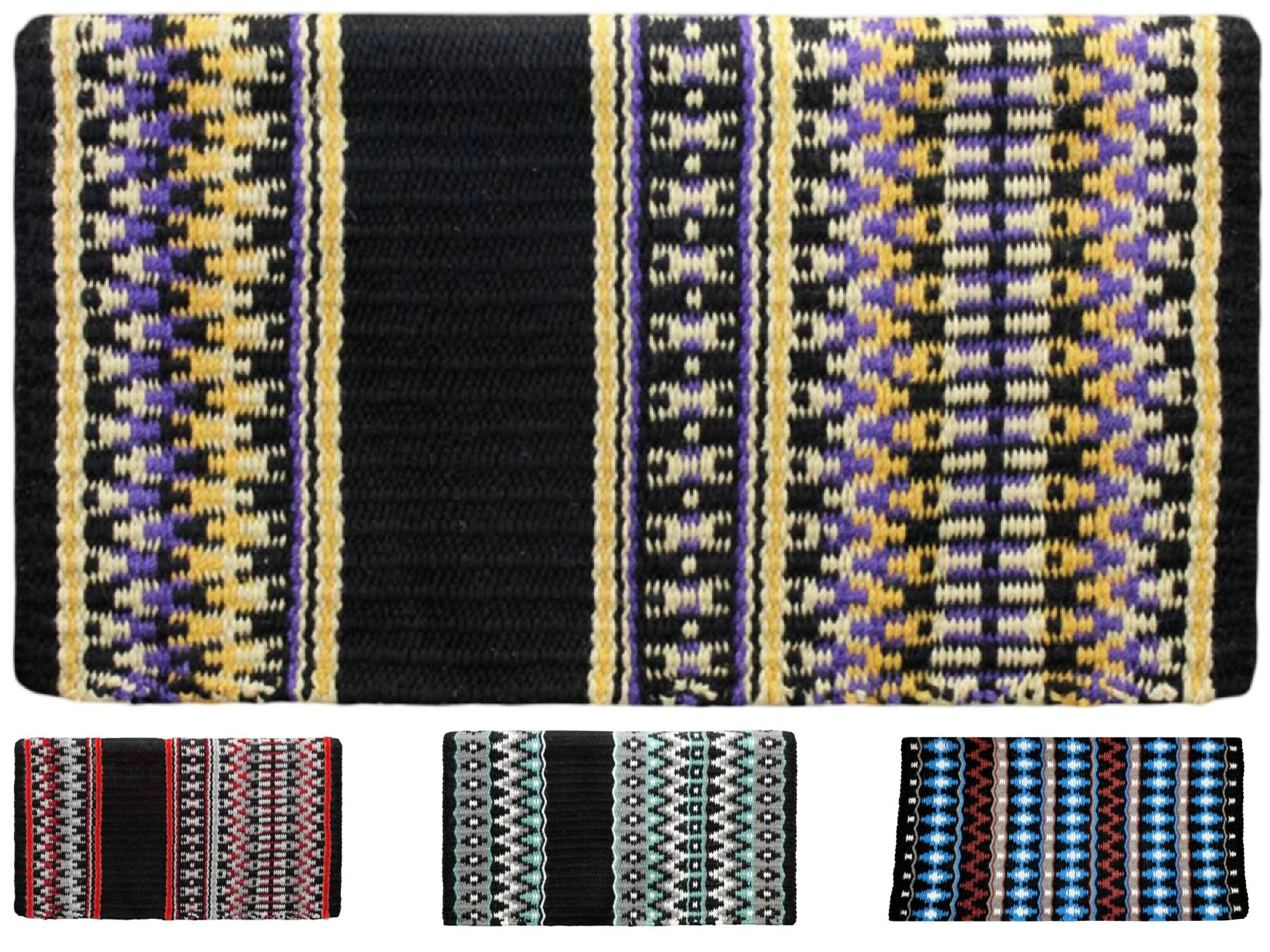 Tahoe Tack Livia Western Show Saddle Blanket – Handwoven 100% New Zealand Wool, Oversize 34" X 38", Over 5 Lbs, Breathable, Ideal For Layering At Horse Shows, Parades & Rodeos