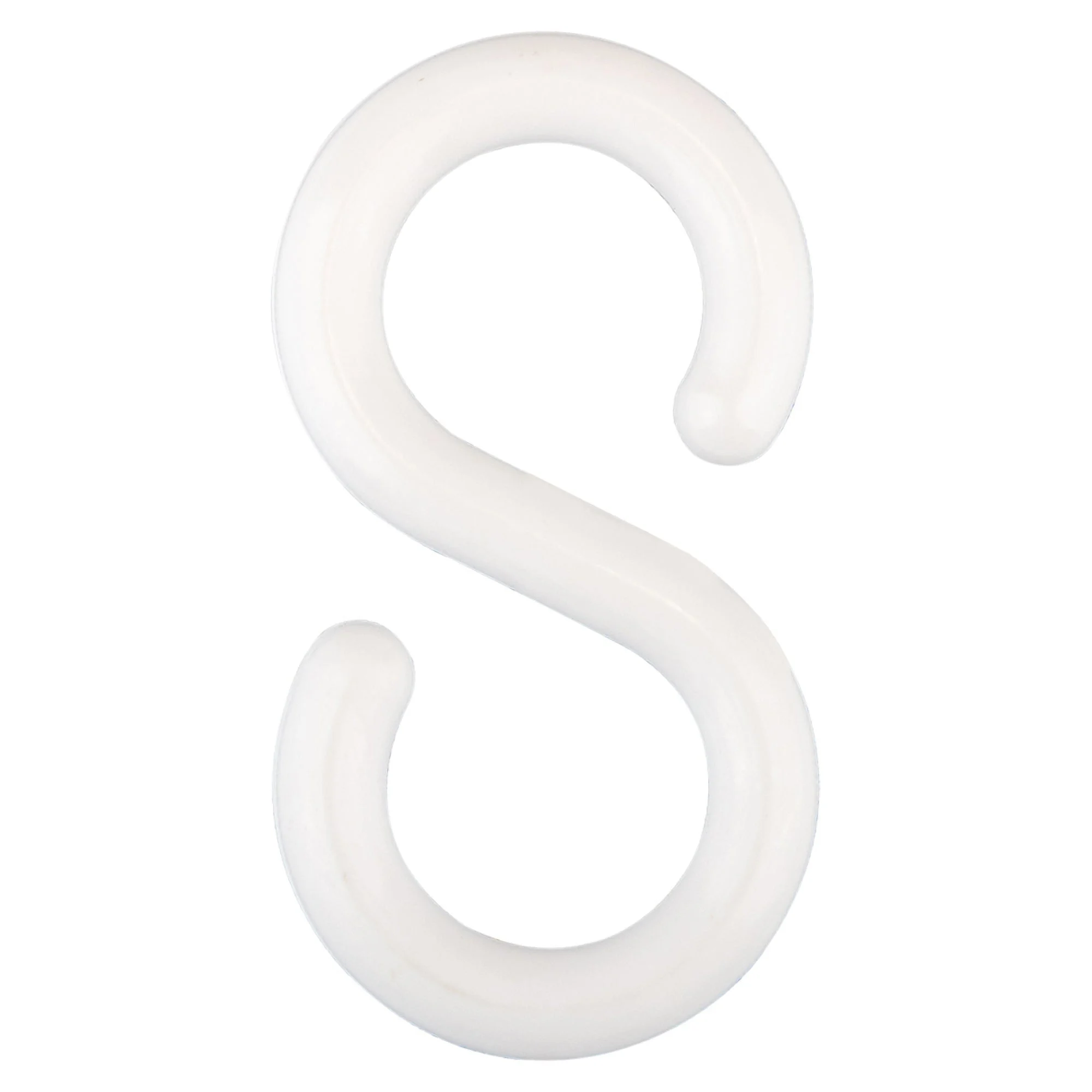White S-hooks - 3 Inch