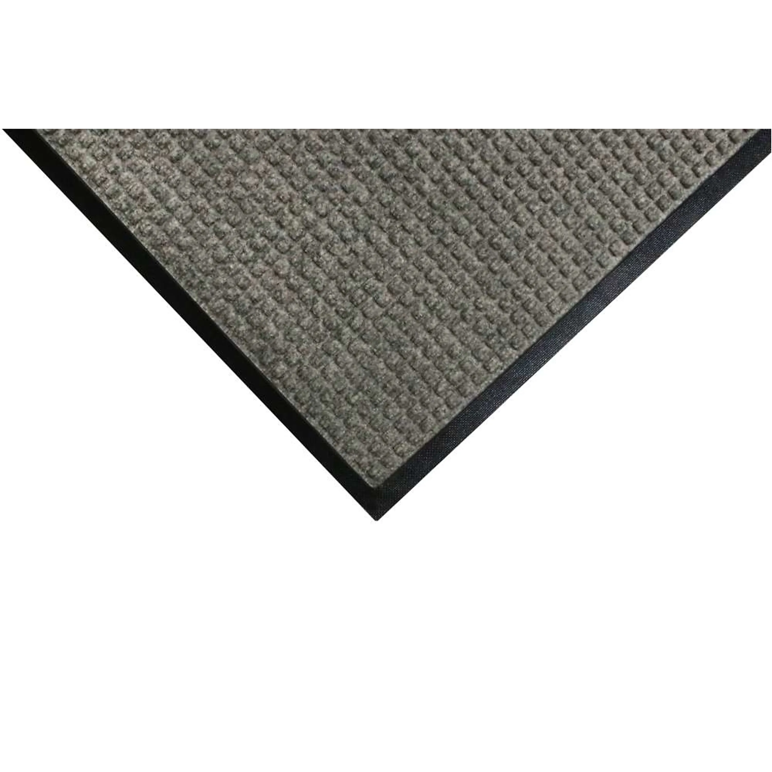 Ma Matting Waterhog Squares Classic Mat, 6' X 8', Medium Grey, Smooth Backing