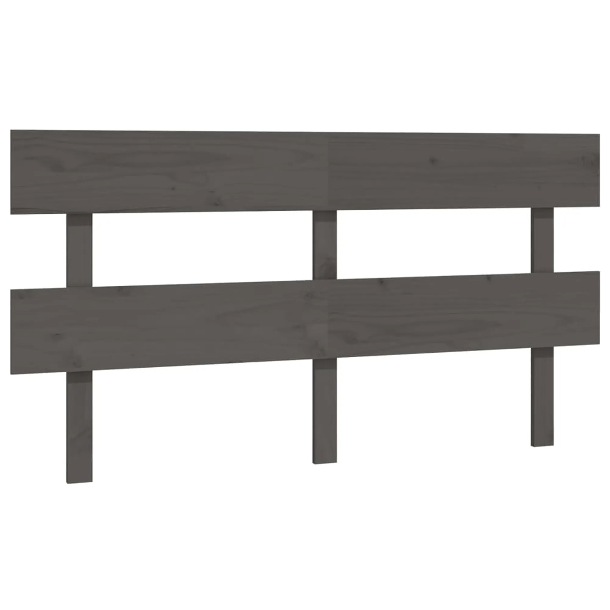 Bed Headboard Grey 154x3x81 Cm Solid Wood Pine