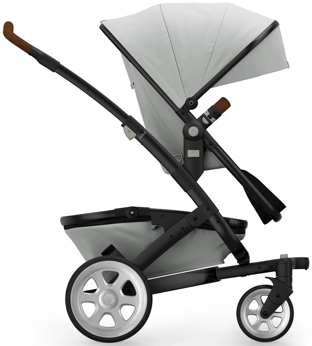 Joolz Geo 2 Tailor Mono Stroller - Black/silver/silver/brown Ribbed